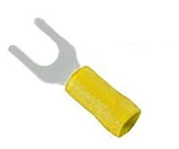 0.799 Inch (in) Maximum Length and 16/14 American Wire Gauge (AWG) Block Spade Nylon Insulated Metal Sleeve Electrical Terminal (E19E09530003)