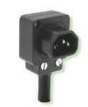 90 Degree Straight Angled Entry Alternating Current (AC) Power Plug Assembly