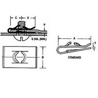 Single Thread U-Nuts for Size 6A and 6B Screws - 2