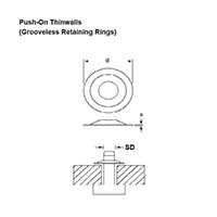 Push-On Thin Wall Shaft Retainers - 2