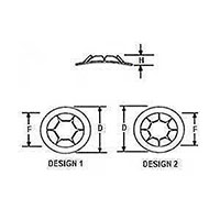 PA Type Non-Threaded Arched Round Push-On Shaft Retainers - 2