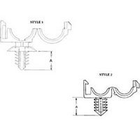 Snap Lock Push Mount Wire Clips with X-Mas Tree Base - 2