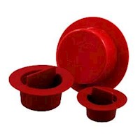 Center Pull Tapered Plastic Plugs with Wide Flanges