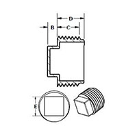 Square Head Plugs for National Pipe Thread (NPT) Threads - 2