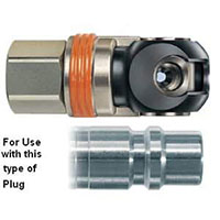 Valve-Free 1/4 Inch (in) DN6 B1 Series Swing Couplings