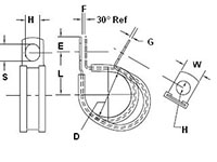 COL Series 304 Stainless Steel/Ethylene Propylene Diene Monomer (EPDM) Extruded Cushion Clamps - 2