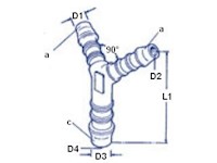 Normaplast® SV Y-Type Reducing Push-On Hose Connectors