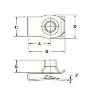 M5 x 0.80 Multi-Threaded Self-Retaining U-Nuts - 2