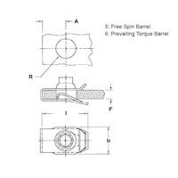 M6 x 1.00 Multi-Threaded Self-Retaining U-Nuts - 2