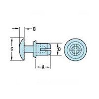 Removable Nylon Push Panel Rivets - 2