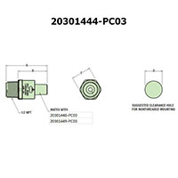 2.08 Inch (in) Maximum Overall Length CPV Solar Bulkhead Connector