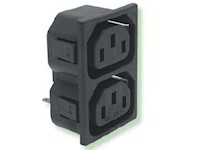 International Electrotechnical Commission (IEC 320-C13) Duplex Outlet Electrical Connectors