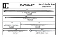 Black Nylon Tie Strap Assortment Kits