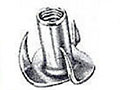 Self-Retaining Round Base Spot Twisted Prong T-Nuts