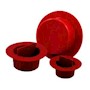 Center Pull Tapered Plastic Plugs with Wide Flanges