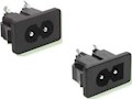 320-C8 Snap-In Low Current Inlet Electrical Connectors