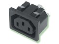 International Electrotechnical Commission (IEC 320-C13) Snap-In Outlet Electrical Connectors