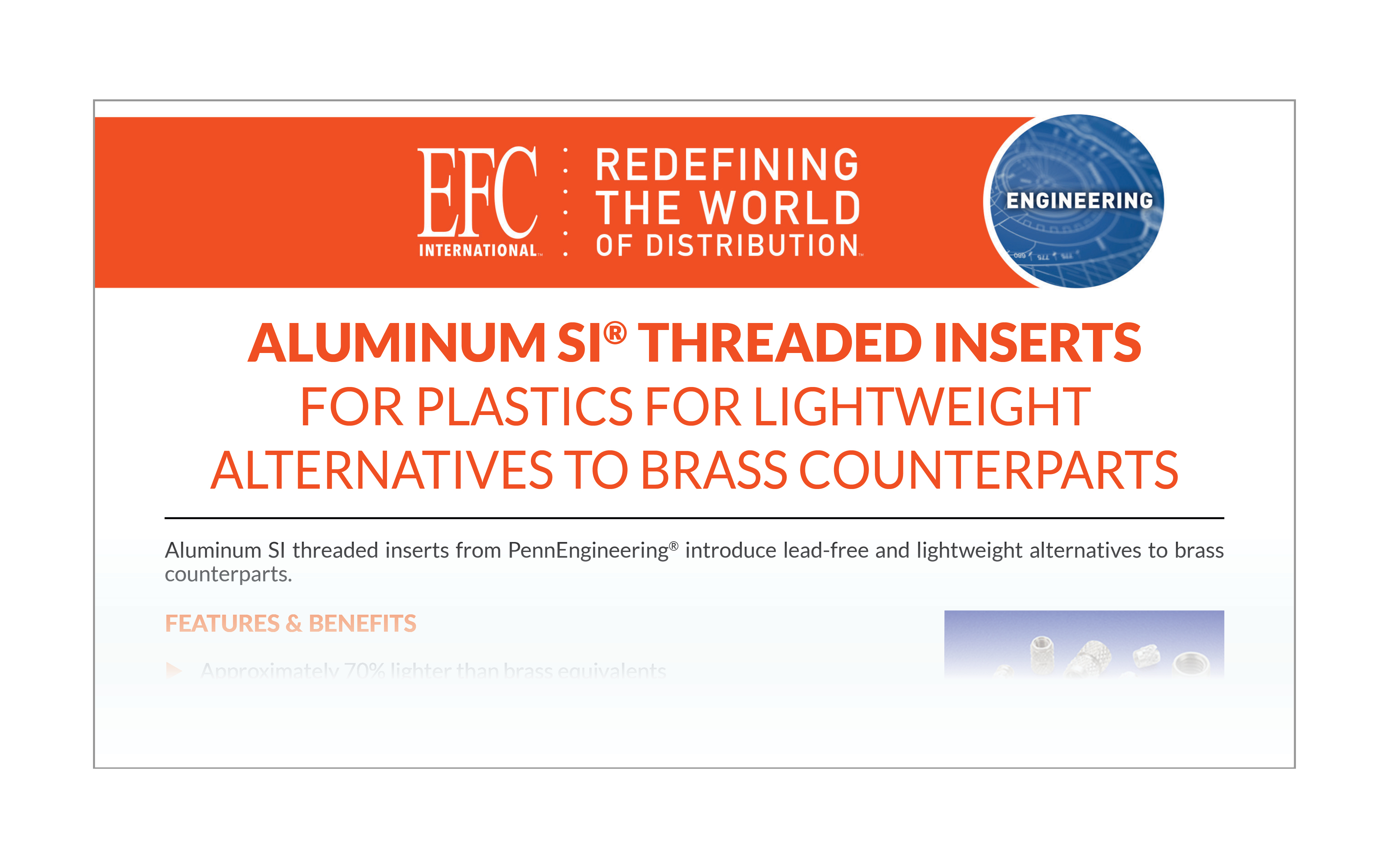 EFC Engineered Solutions Brochure Aluminum SI Inserts