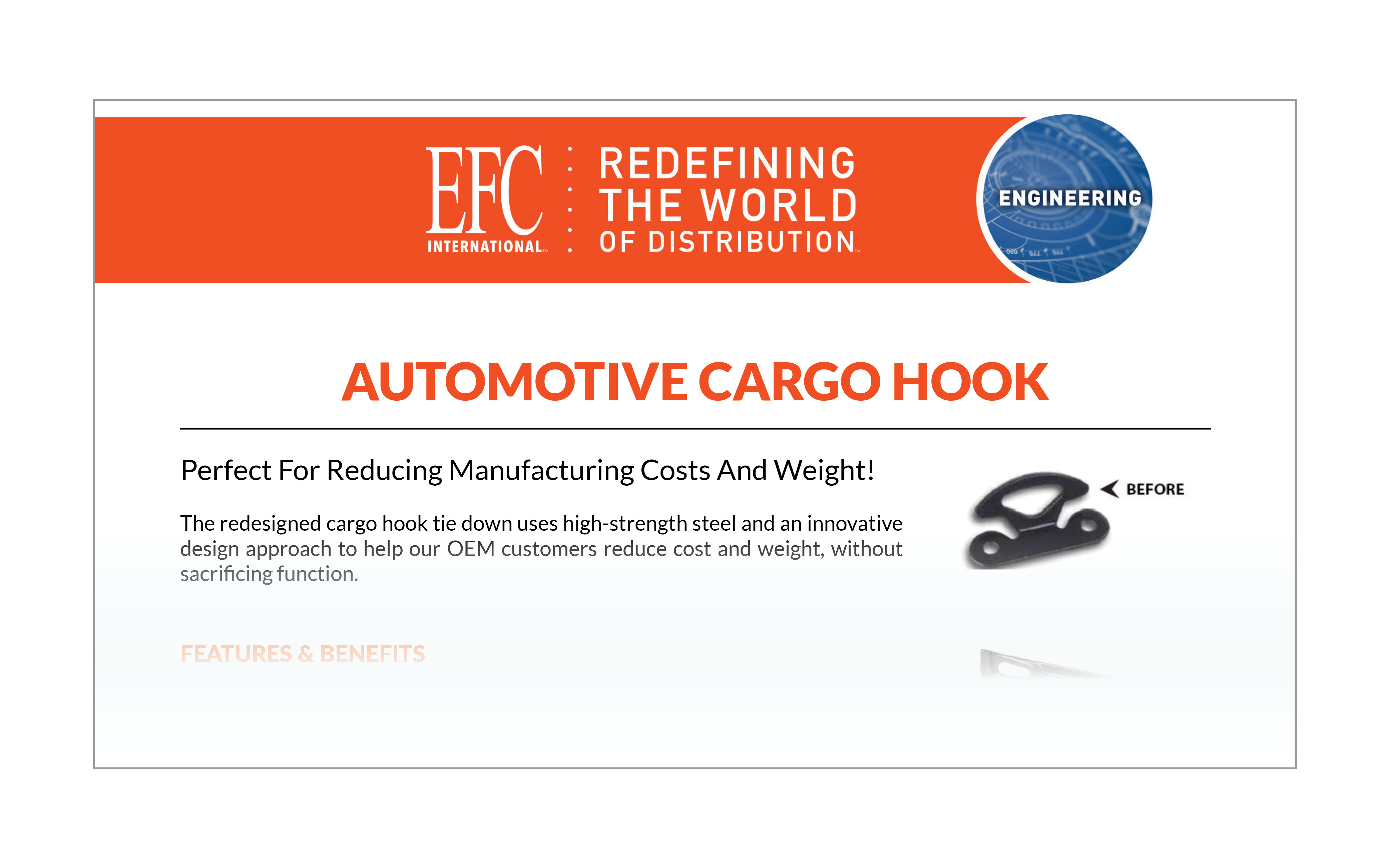 EFC Engineered Solutions Brochure Automotive Cargo Hook