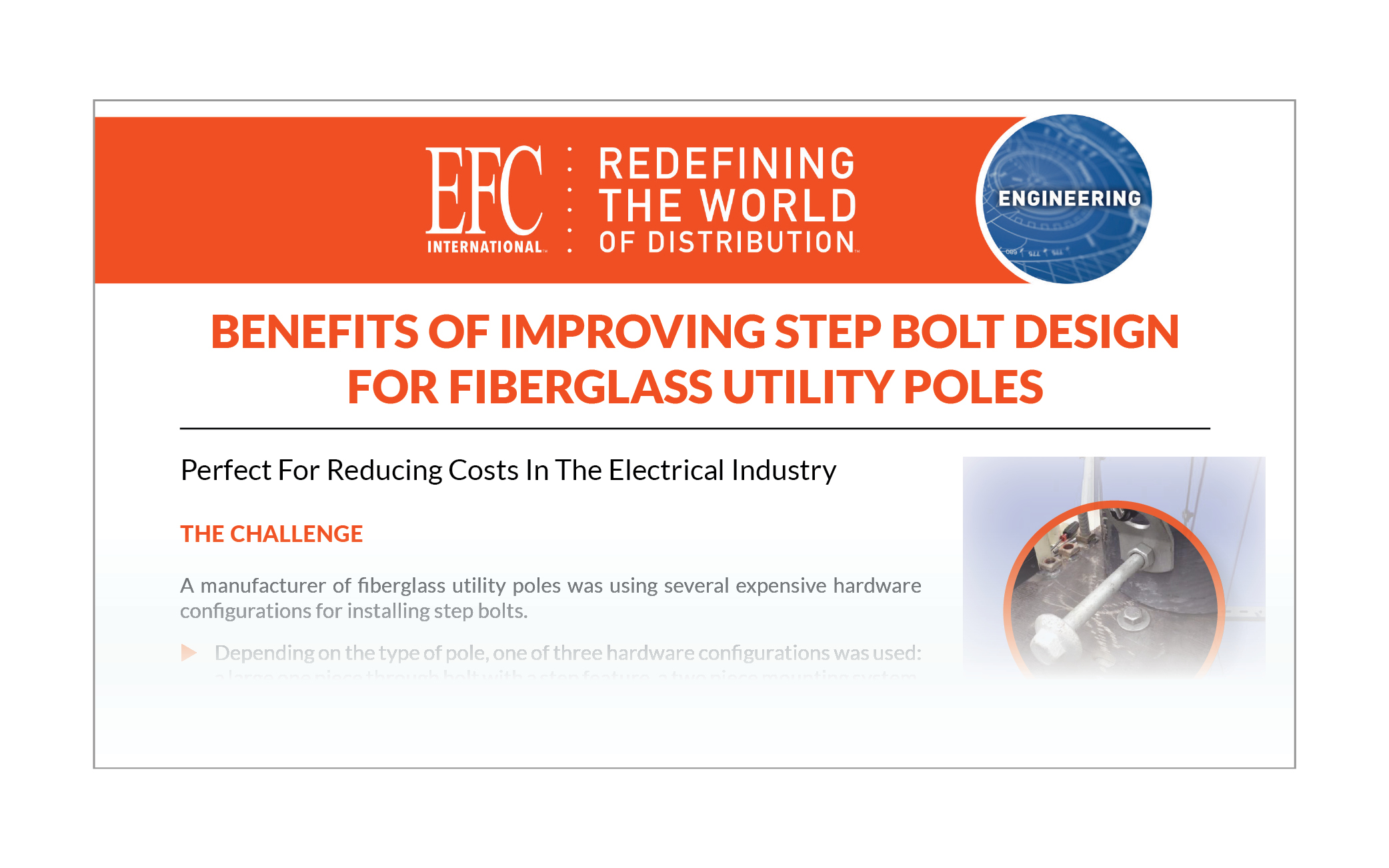 EFC Engineered Solutions Brochure Bolt Design Fiberglass Poles