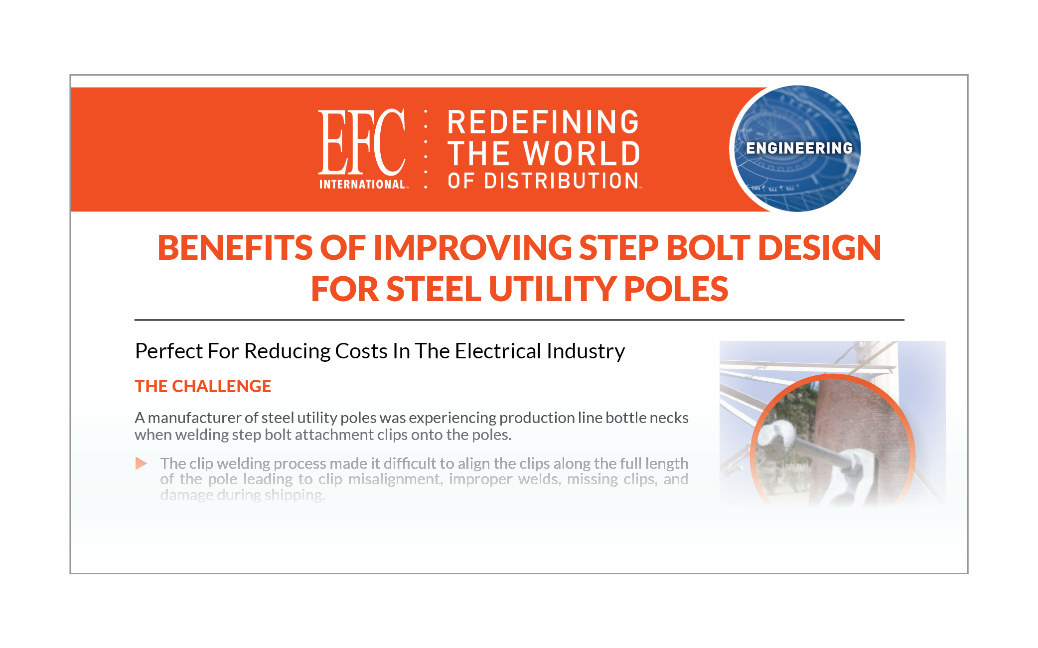EFC Engineered Solutions Brochure Bolts Steel Utility Poles