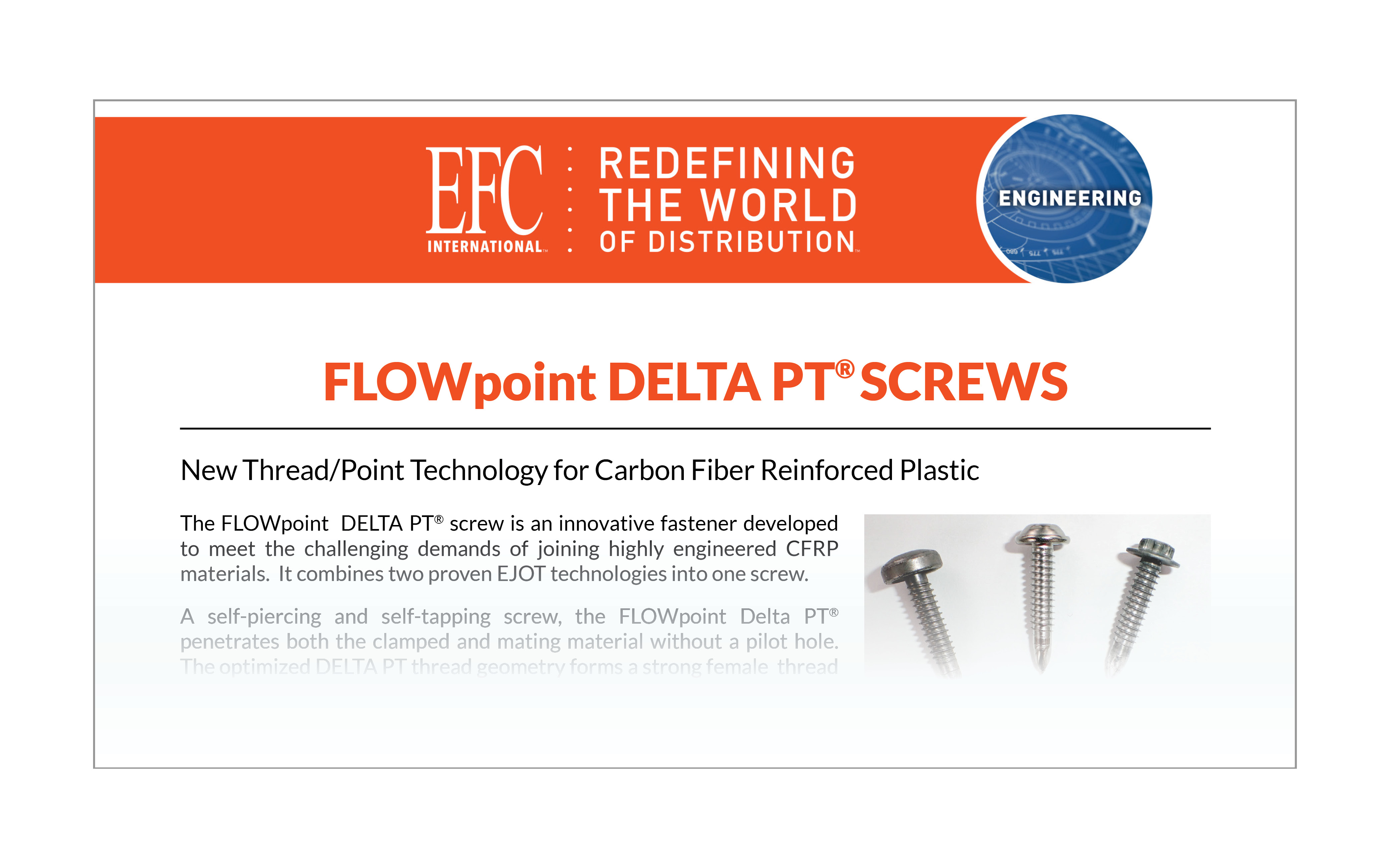 EFC Engineered Solutions Brochure FLOWpoint Delta PT Screws