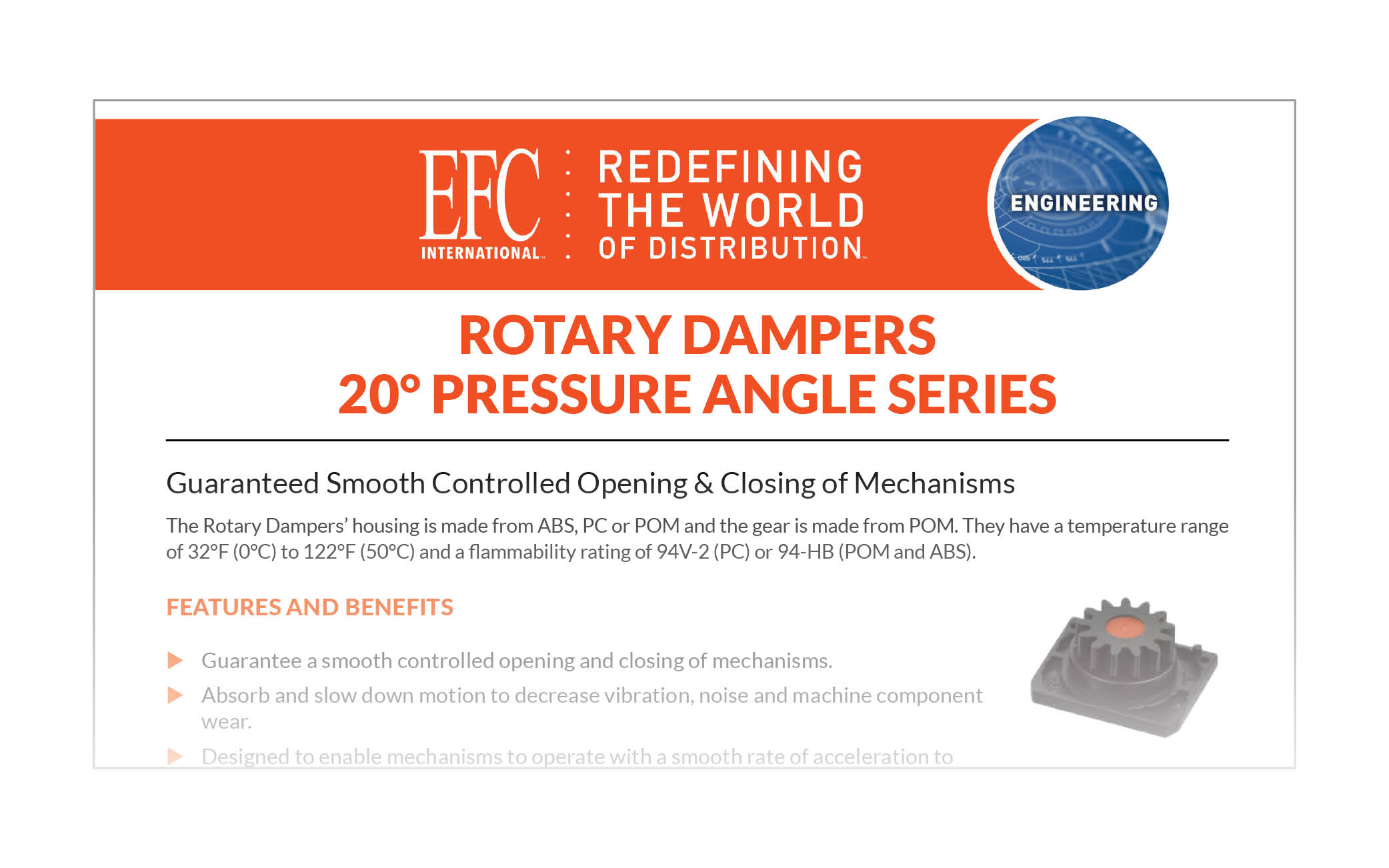 EFC Engineered Solutions Brochure Rotary Dampers