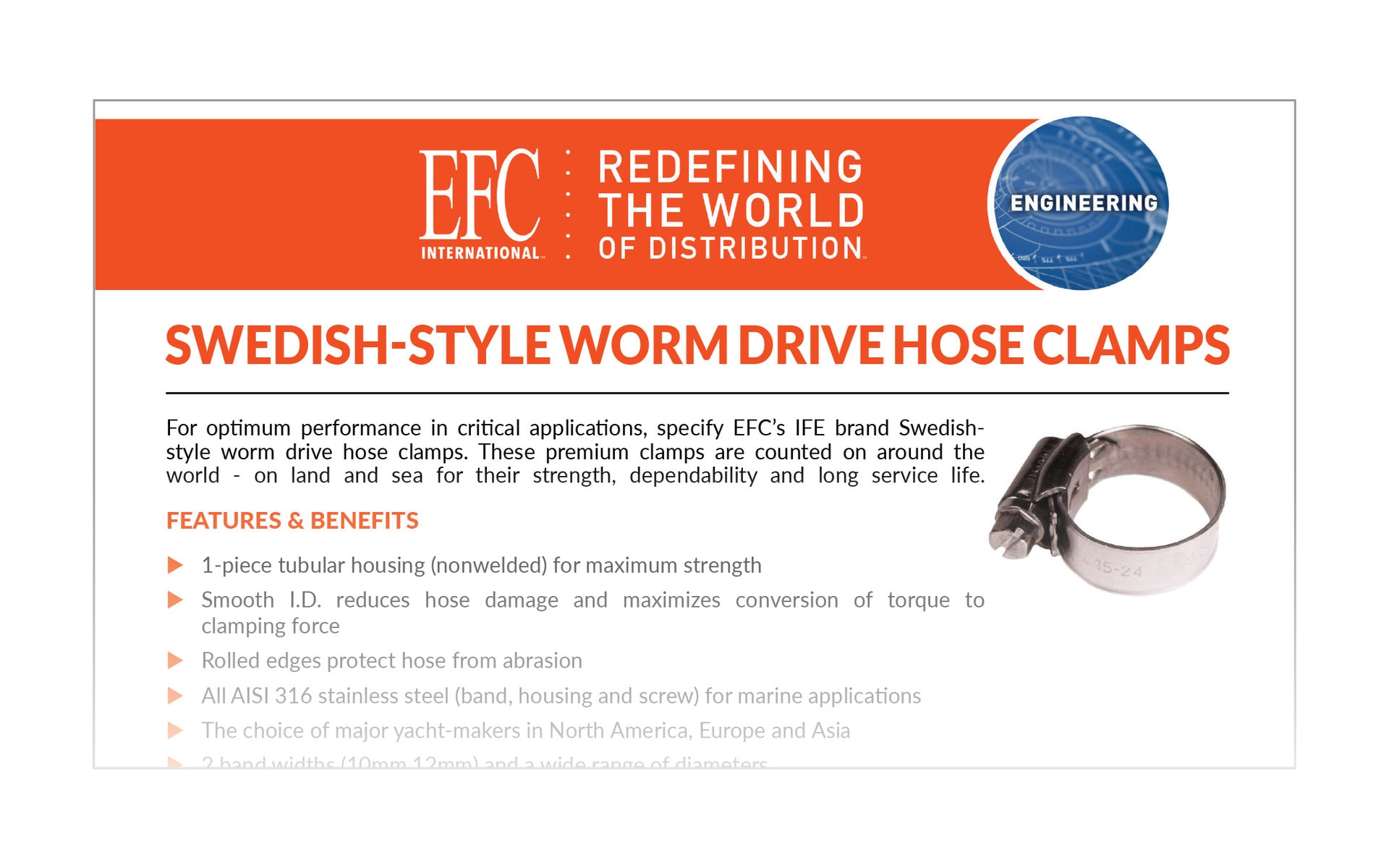 EFC-Engineered-Solutions-Brochure-Swedish-Worm-Drive-Hose-Clamp