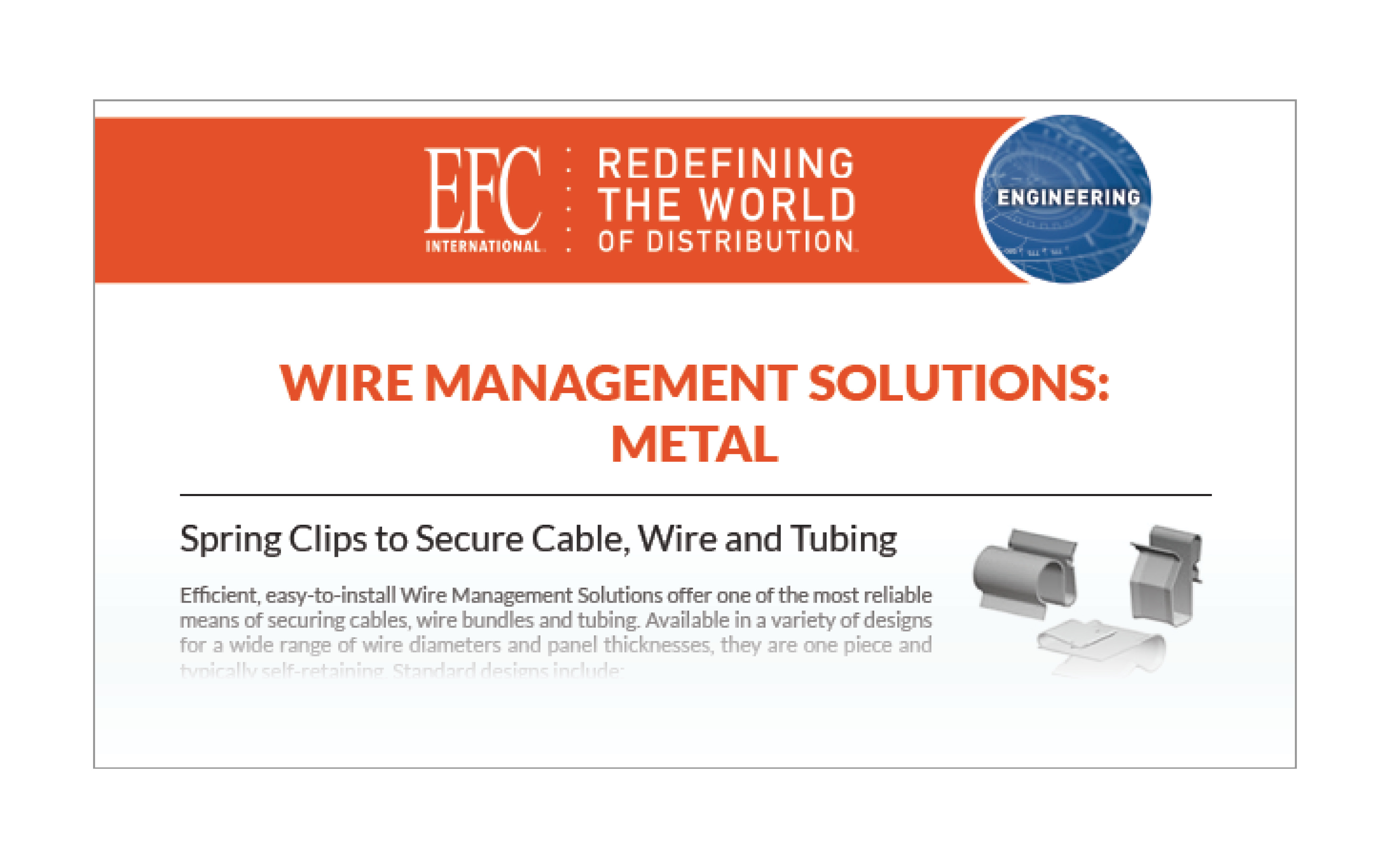 EFC Engineered Solutions Brochure Wire Management Metal