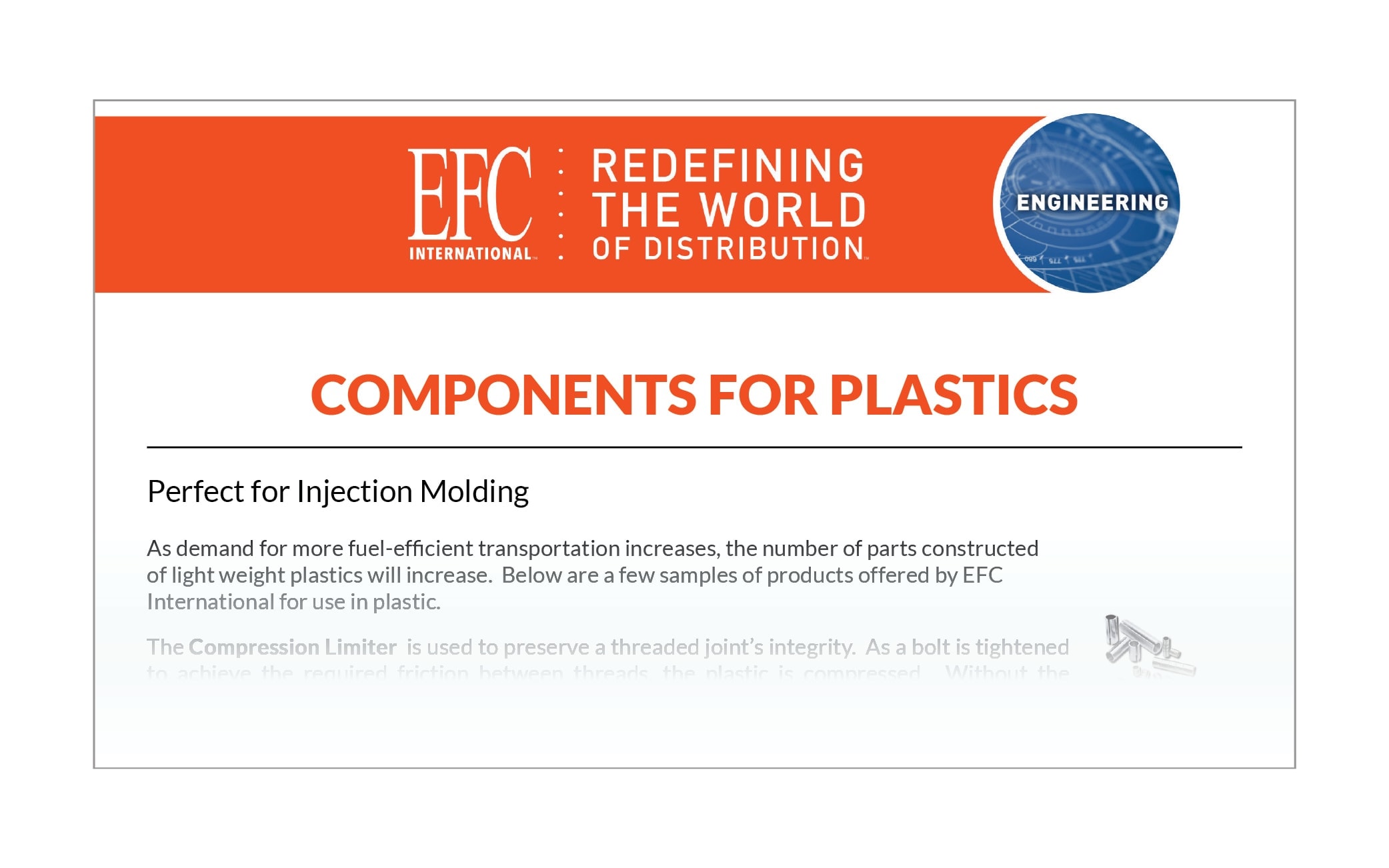 EFC Engineered Solutions Brochure Components for Plastics